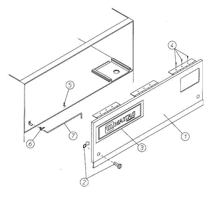 CONTROL DOOR ASSEMBLY Diagram and Parts List for MDG120P1HW  Maytag Dryer