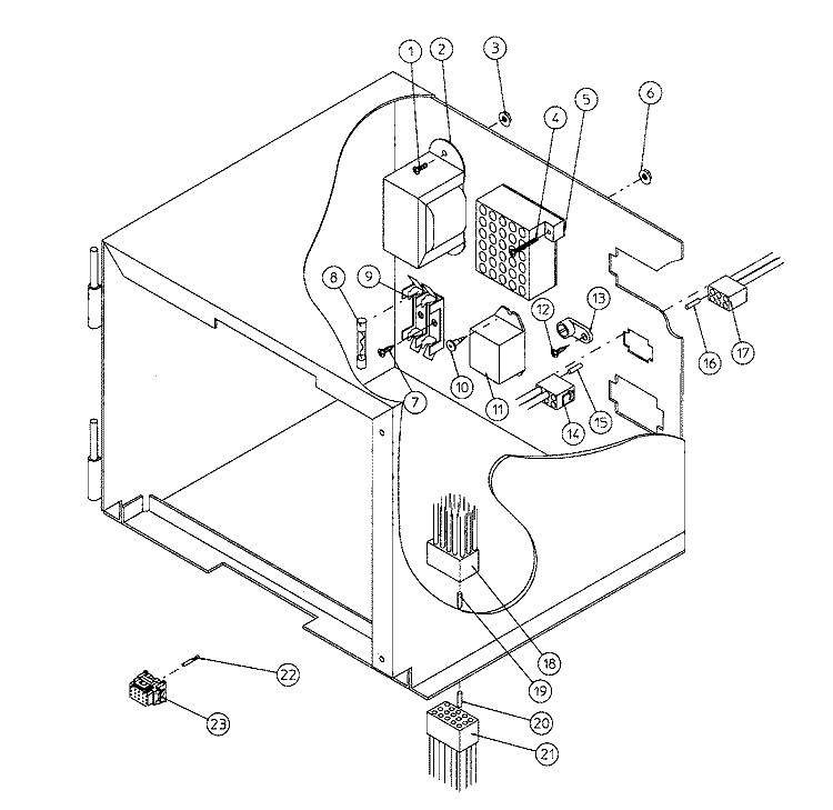 MICROPROCESSOR CONTROL BOX ASSY Diagram and Parts List for MDG120P1HW  Maytag Dryer