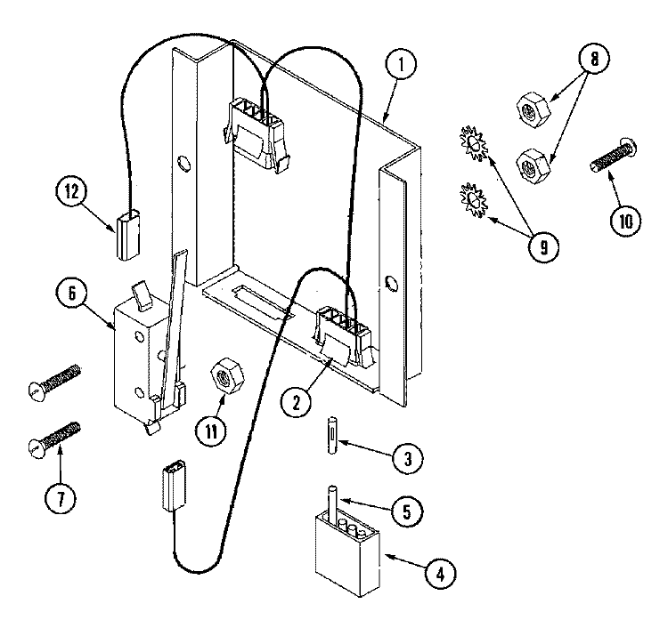 LINT DRAWER SWITCH ASSEMBLY (MLG32PDAWx) Diagram and Parts List for MLG32PDAWW  Maytag Dryer
