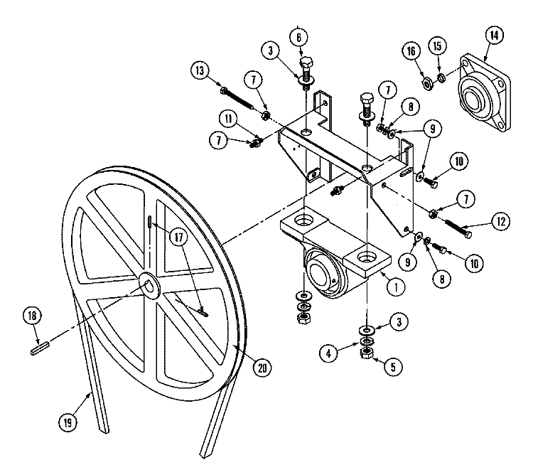 TUMBLER BEARING ASSEMBLY (MLG32PDBWx) Diagram and Parts List for MLG32PDAWW  Maytag Dryer