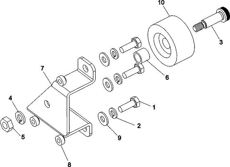 ROLLER WHEEL ASSEMBLY Diagram and Parts List for MLG33PDAWW  Maytag Dryer