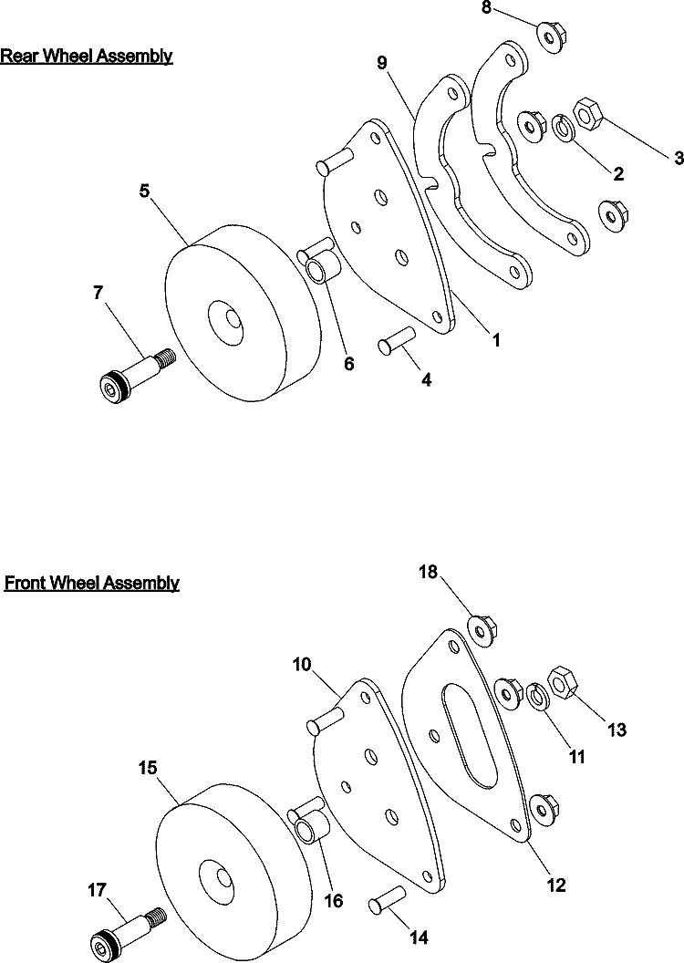 ROLLER WHEEL ASSEMBLY Diagram and Parts List for MDG51PNAWW  Maytag Dryer