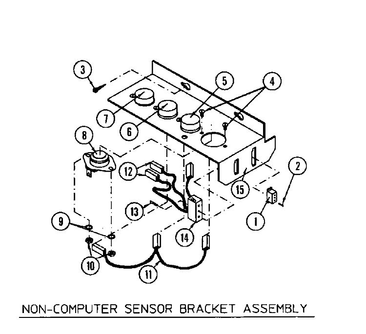 SENSOR BRACKET ASSEMBLY Diagram and Parts List for MDG30MNAWW  Maytag Dryer