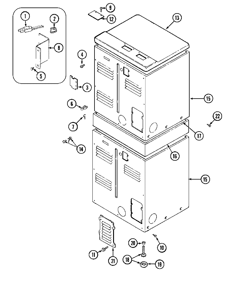 REAR Diagram and Parts List for MDG13PDBBW  Maytag Dryer