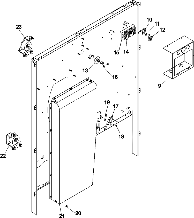PANEL, REAR ELECTRICAL Diagram and Parts List for MLG33PDAWW  Maytag Dryer