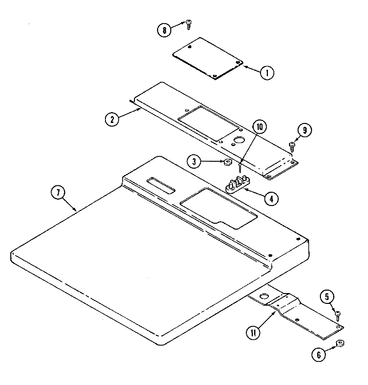 TOP COVER - CANADA Diagram and Parts List for MDE13PDADW  Maytag Dryer