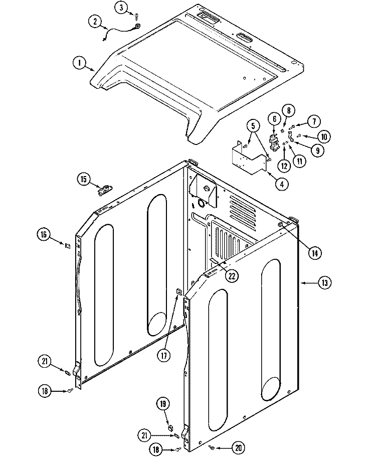 CABINET - FRONT Diagram and Parts List for MDE14PDADW  Maytag Dryer