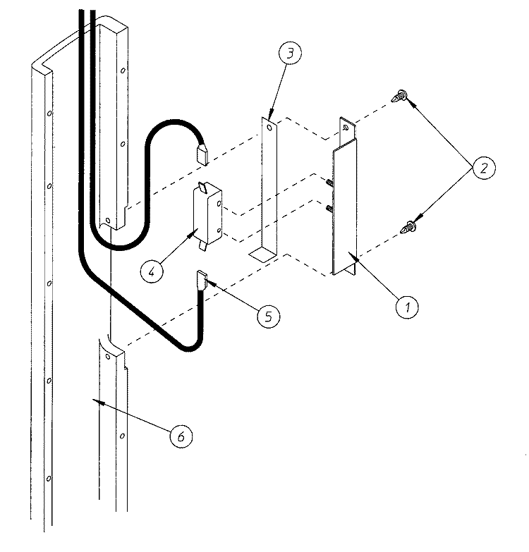 MAIN DOOR SWITCH ASSEMBLY Diagram and Parts List for MDG170P1HW  Maytag Dryer