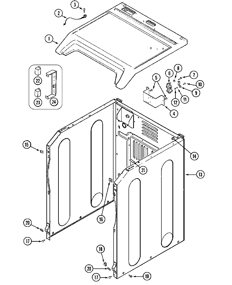 CABINET - FRONT Diagram and Parts List for MDE14PDAGW  Maytag Dryer