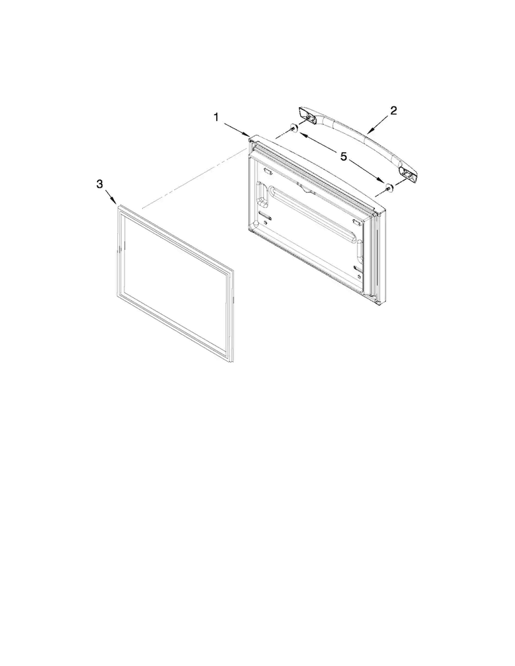Freezer Door Parts Diagram and Parts List for AFD2535DEW7  Amana Refrigerator