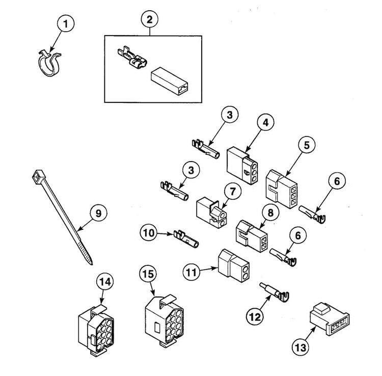 Terminals Diagram and Parts List for SDE307LF1500  Speed Queen Dryer
