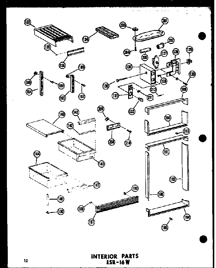 Section 11 Diagram and Parts List for ESRF-16W-AG-P60303-52WG  Amana Refrigerator