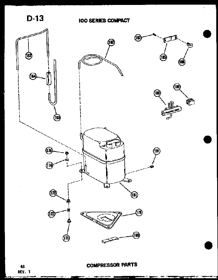 Compressor Parts Diagram and Parts List for 11-5J P54336-67R Amana Air Conditioner