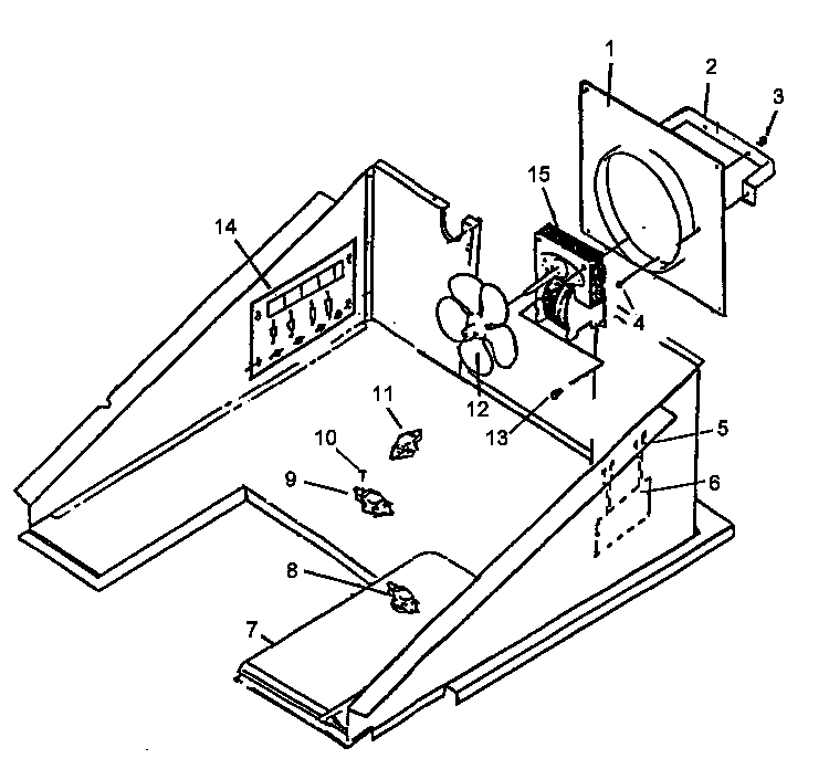 Control Compartment Diagram and Parts List for ACO27DE1-P1132343NE  Amana Wall Oven