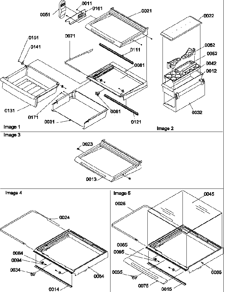 Deli, Shelves, Crisper Assemblies And Accessories Diagram and Parts List for SRDE528VW-P1320403WW  Amana Refrigerator