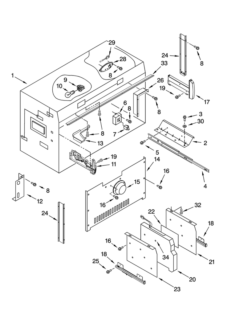 Freezer Liner Parts Diagram and Parts List for JF42CXFXDB00  Jenn-Air Refrigerator