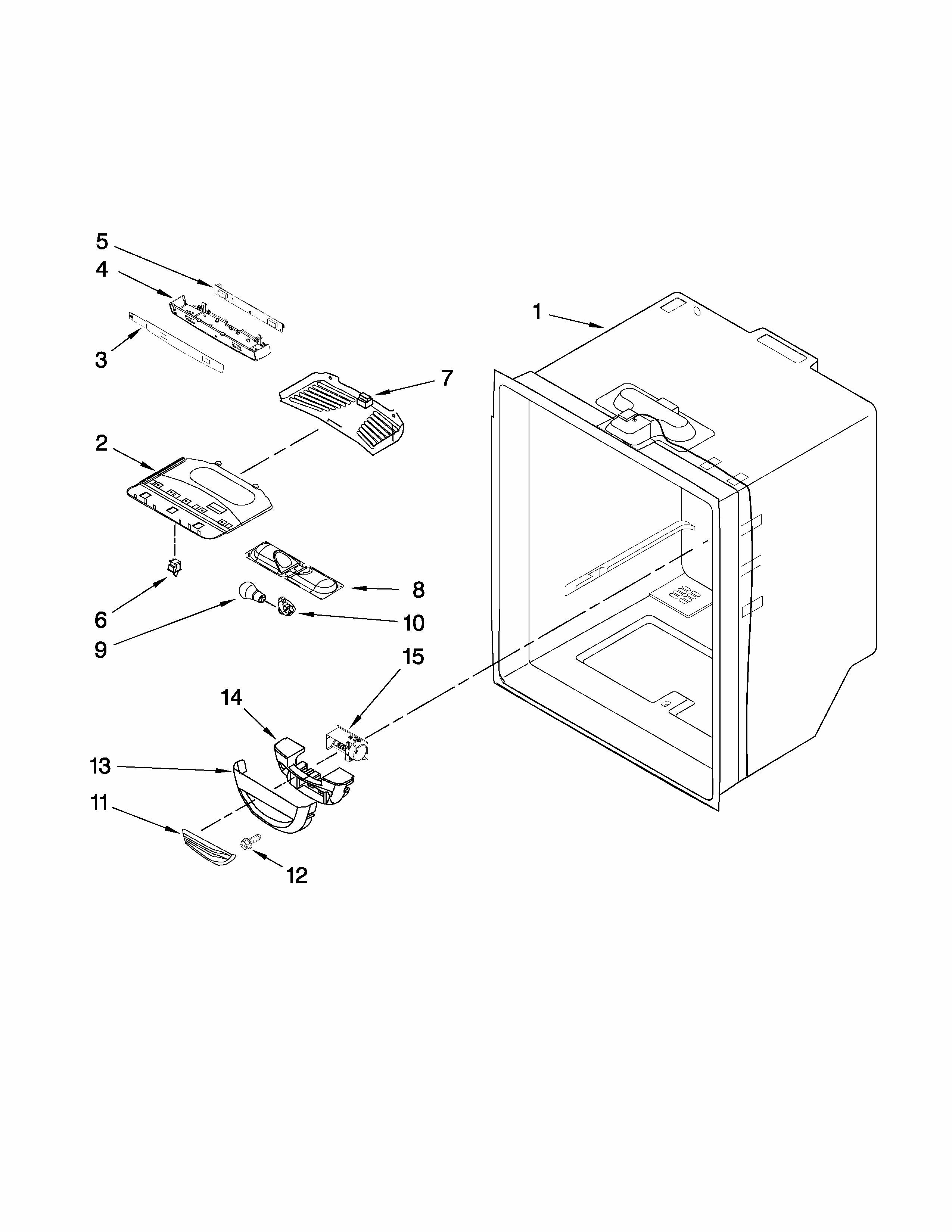 Refrigerator Liner Parts Diagram and Parts List for G32526PEKS6  Maytag Refrigerator