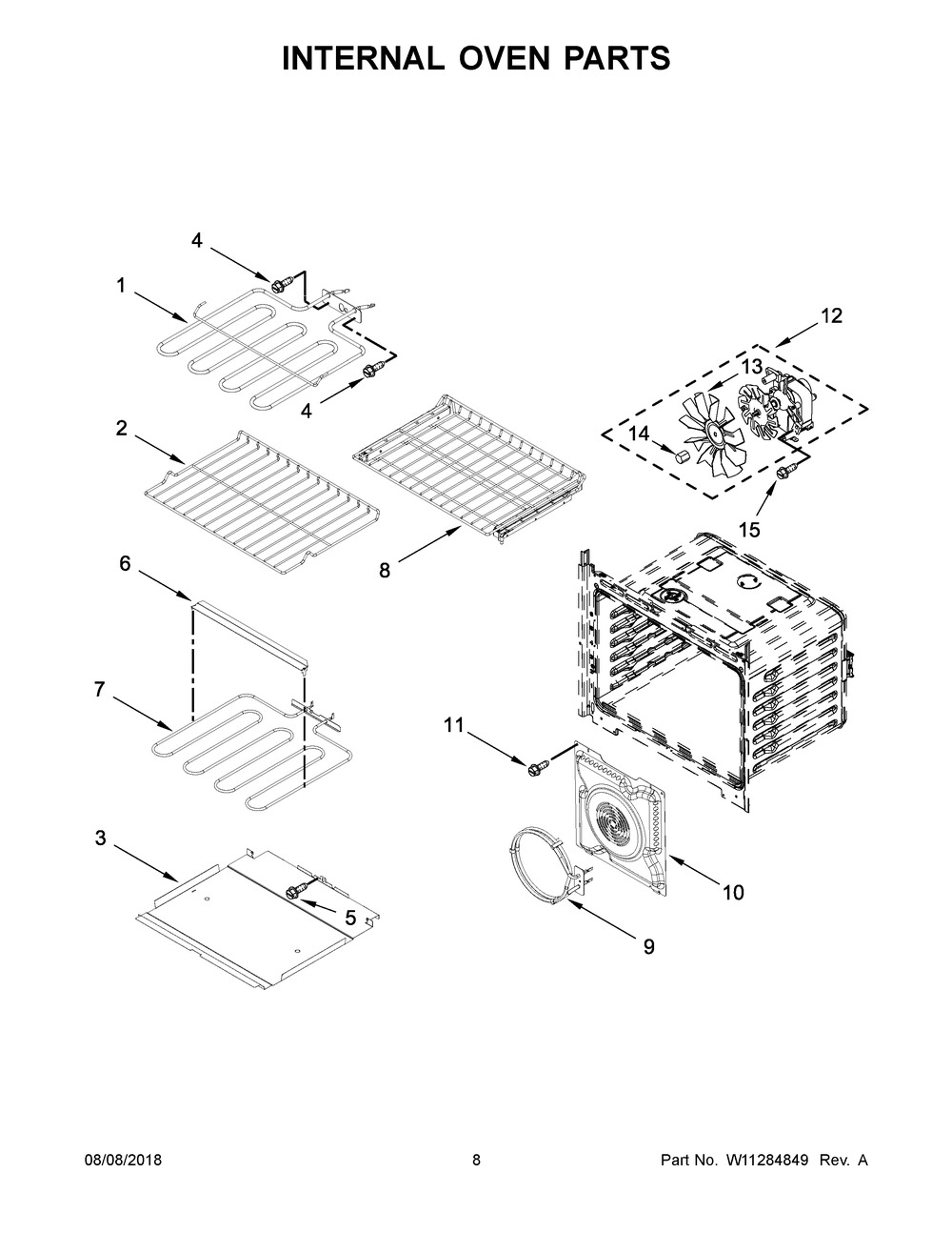 Internal Oven Parts Diagram and Parts List for MMW9730FZ03  Maytag Microwave Oven Combo