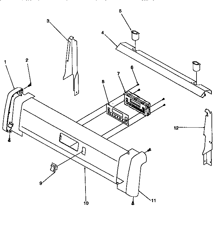 Backguard Diagram and Parts List for ARG7600W-P1143321NW  Amana Range