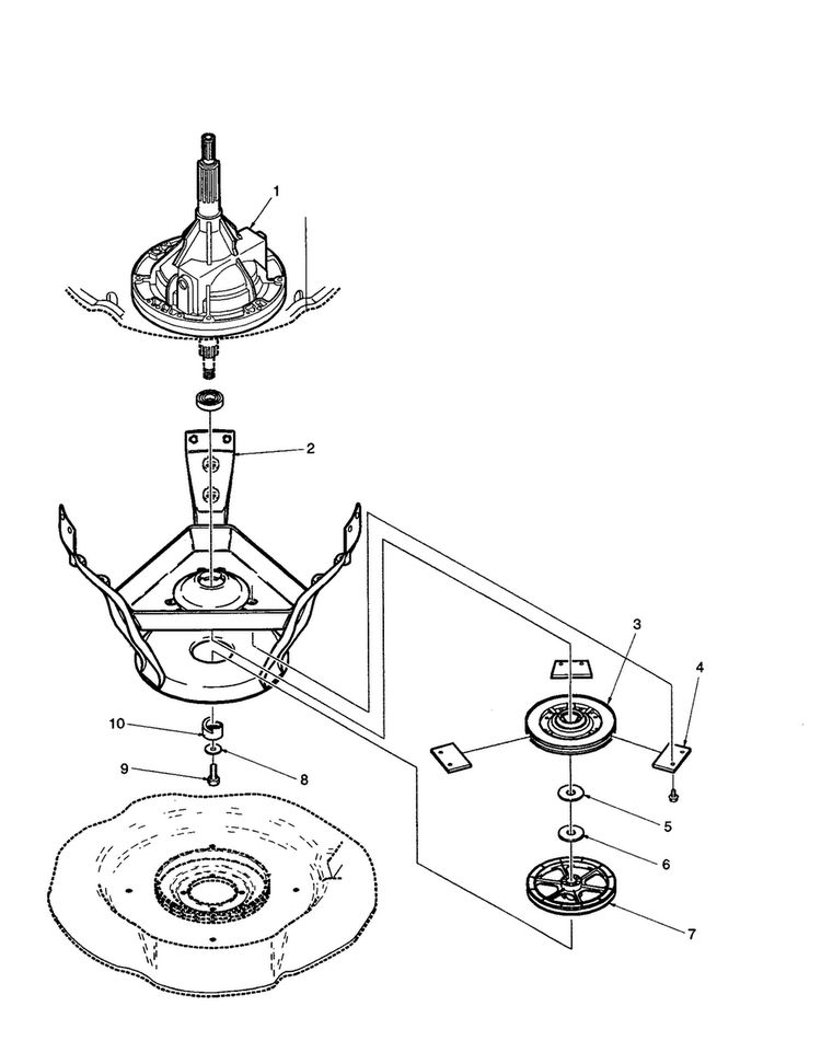 Bearings/brake/transmission Diagram and Parts List for DLW330RA-PDLW330RA  Amana Washer