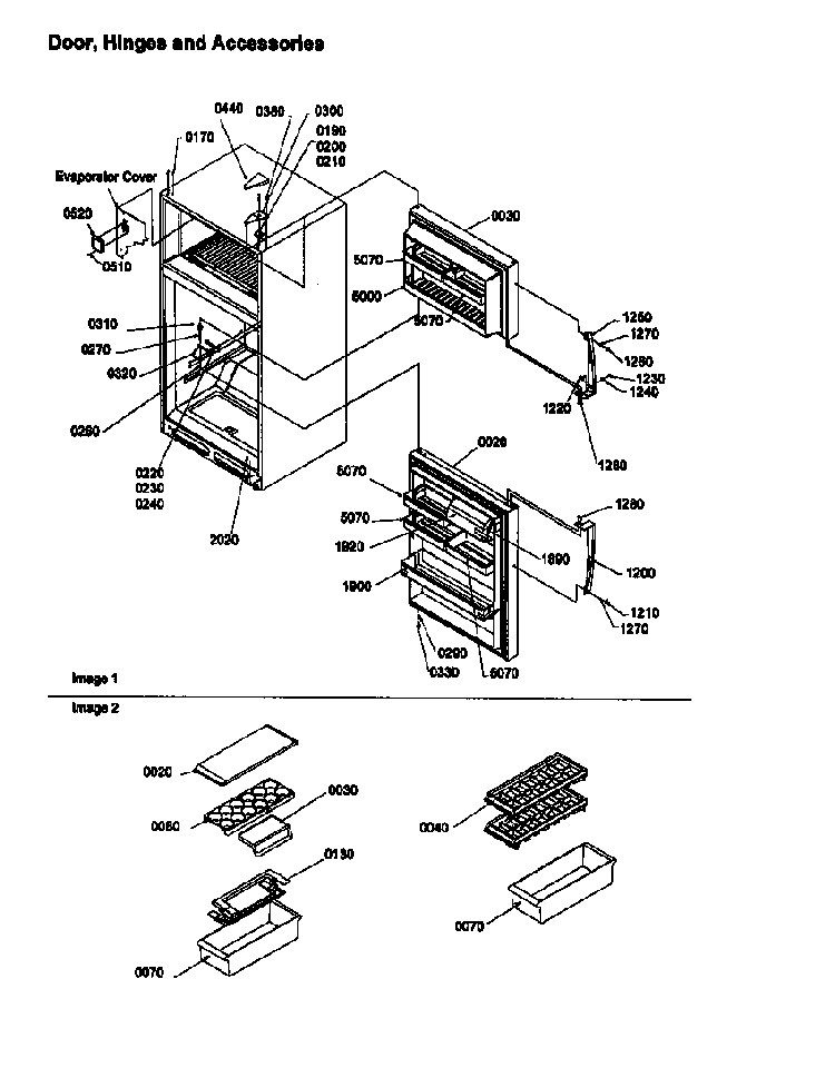 Section 2 Diagram and Parts List for TH25TL-P1303001WL  Amana Refrigerator