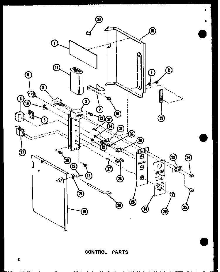 Control Parts Diagram and Parts List for ES218D-3MT P67535-1R Amana Air Conditioner