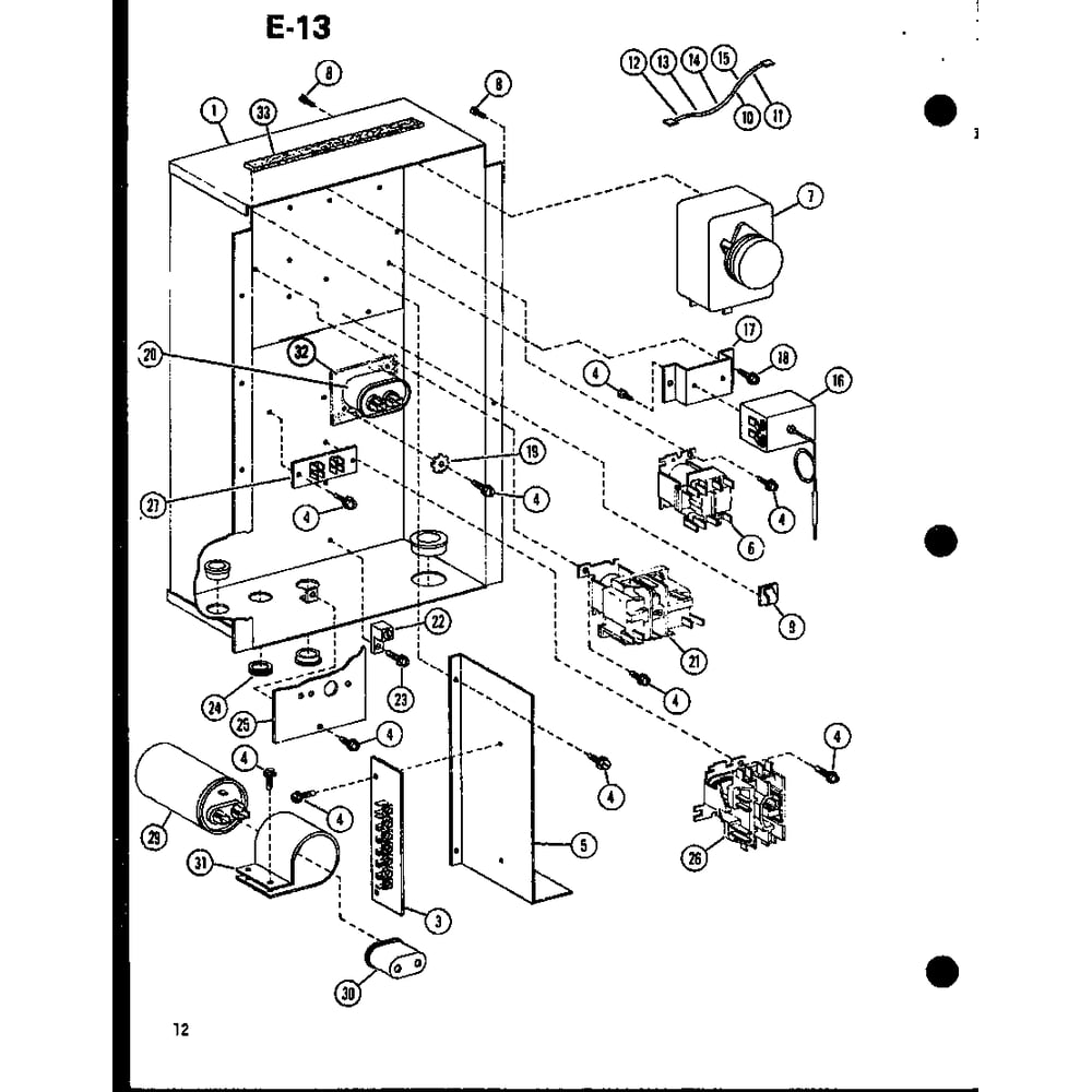 Diagram 1 Diagram and Parts List for ERHQ18-W01B P68522-1C Amana Air Conditioner