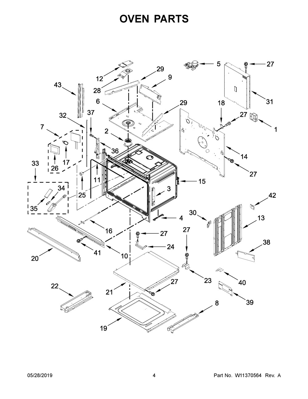 Oven Parts Diagram and Parts List for JMW3430IL02  Maytag Microwave Oven Combo