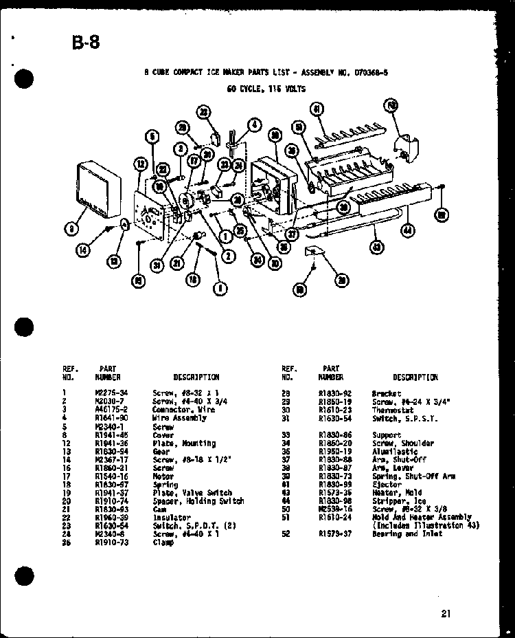 Section 3 Diagram and Parts List for TC18F-A-P75288-19WA  Amana Refrigerator