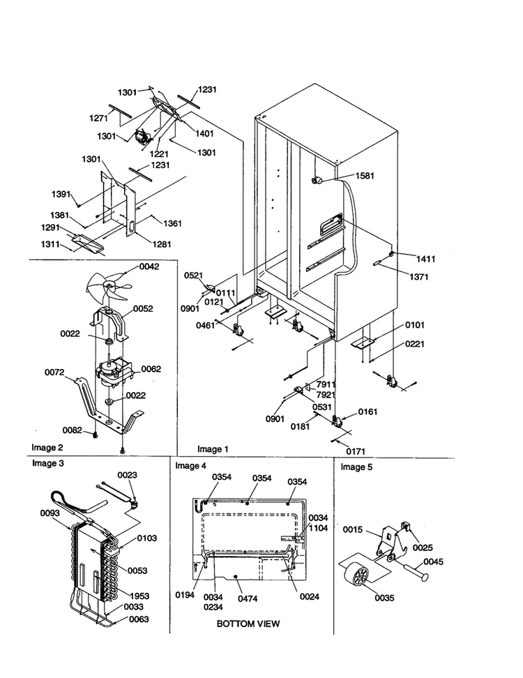 Drain Systems/evaporator Assembly Diagram and Parts List for SB21VPSE-P1315603WE  Amana Refrigerator