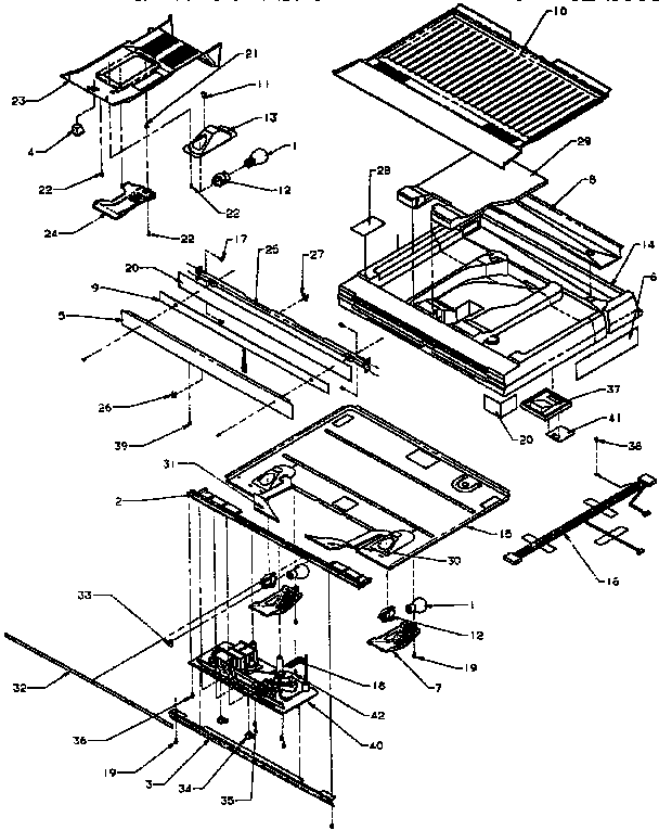 Divider Block Diagram and Parts List for TX19R-P1158504W  Amana Refrigerator