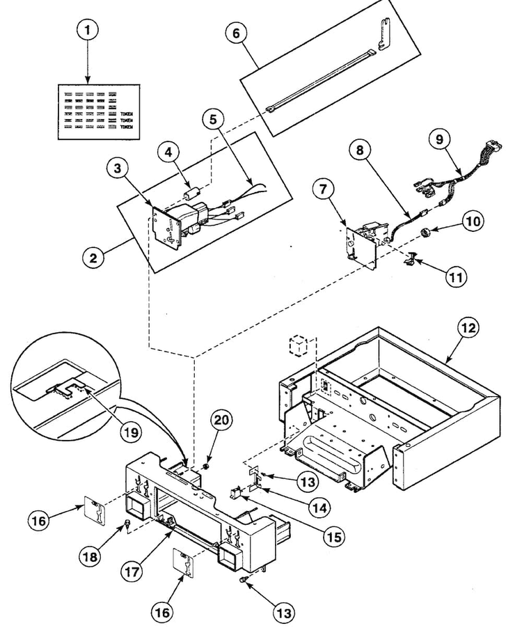 Control Cabinet Diagram and Parts List for SSE517WF1500  Speed Queen Dryer