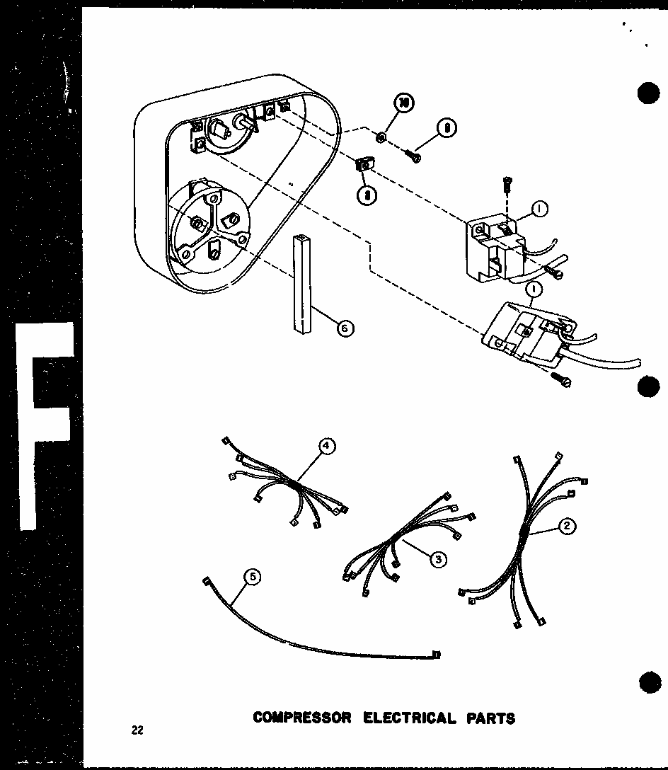 Compressor Electrical Parts Diagram and Parts List for RHA48-003 P55201-50C Amana Air Conditioner