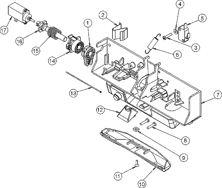 DOOR LATCH ASSY Diagram and Parts List for MAH14PDBGW  Maytag Washer