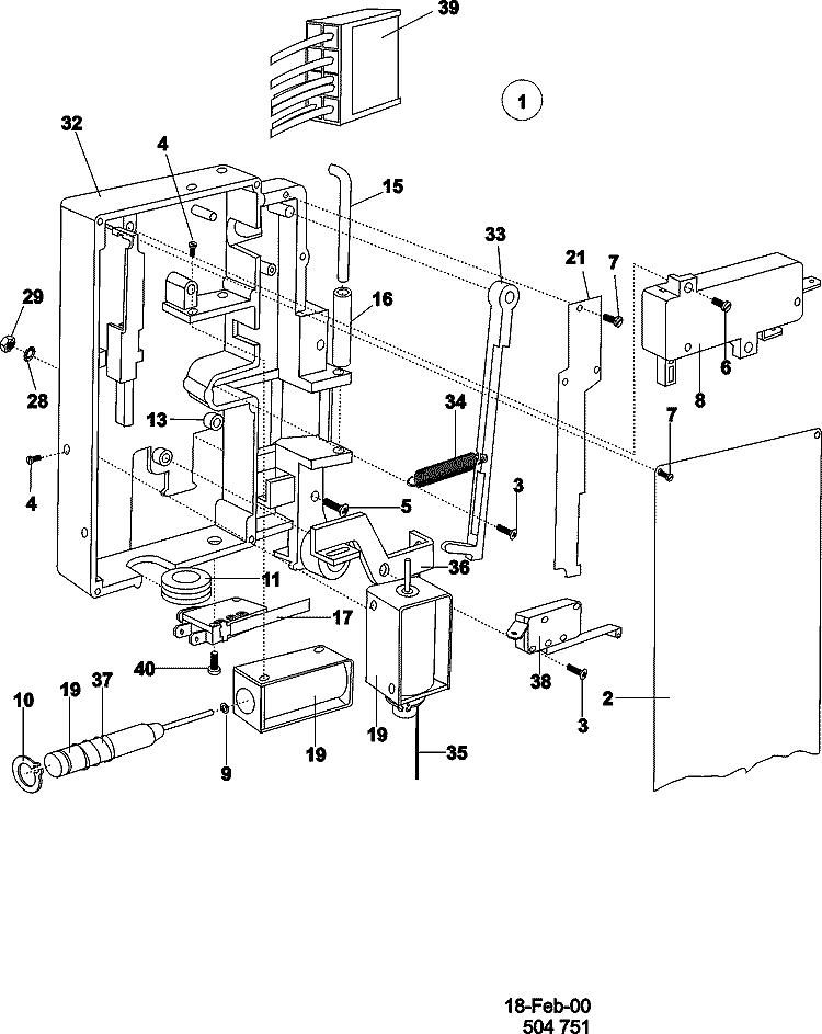 DOOR LOCK Diagram and Parts List for MFS25PNFTS  Maytag Washer