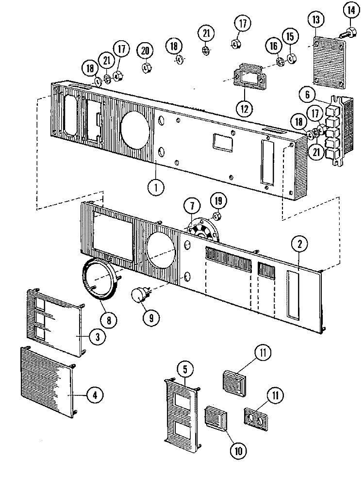 CONTROL PANEL Diagram and Parts List for MFR35MNAVS  Maytag Washer