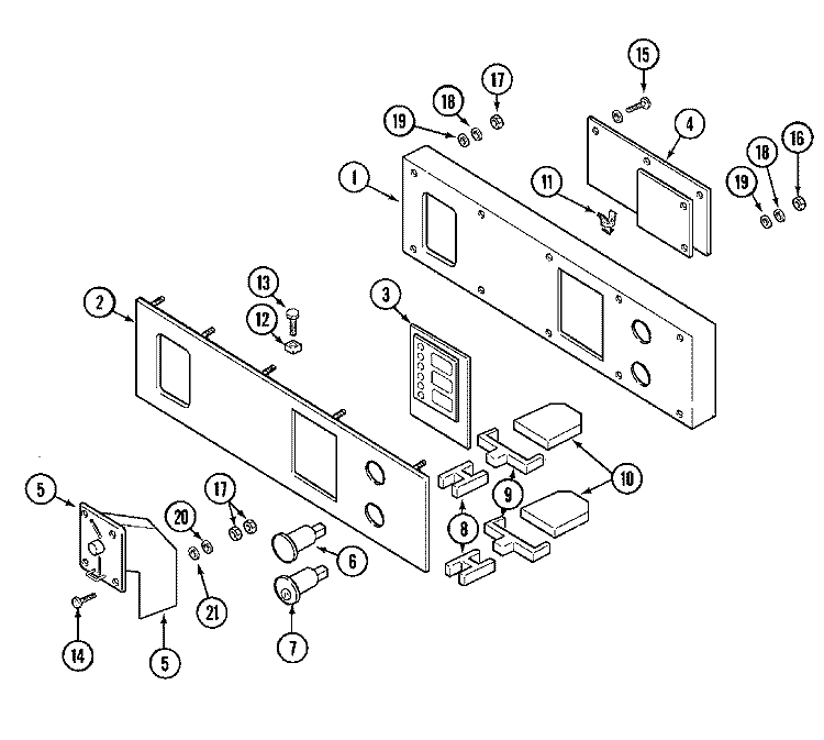 CONTROL PANEL (PC) (SERIES 10) Diagram and Parts List for MFR18PCAAS  Maytag Washer