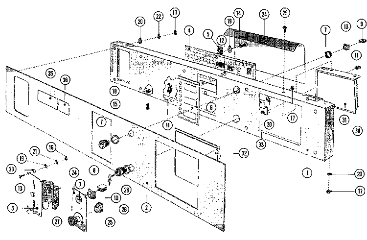 CONTROL PANEL (PC MODELS - SERIES 11) Diagram and Parts List for MFR35PCAVS  Maytag Washer