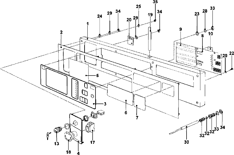 CONTROL PANEL Diagram and Parts List for MFS35PNDVS  Maytag Washer