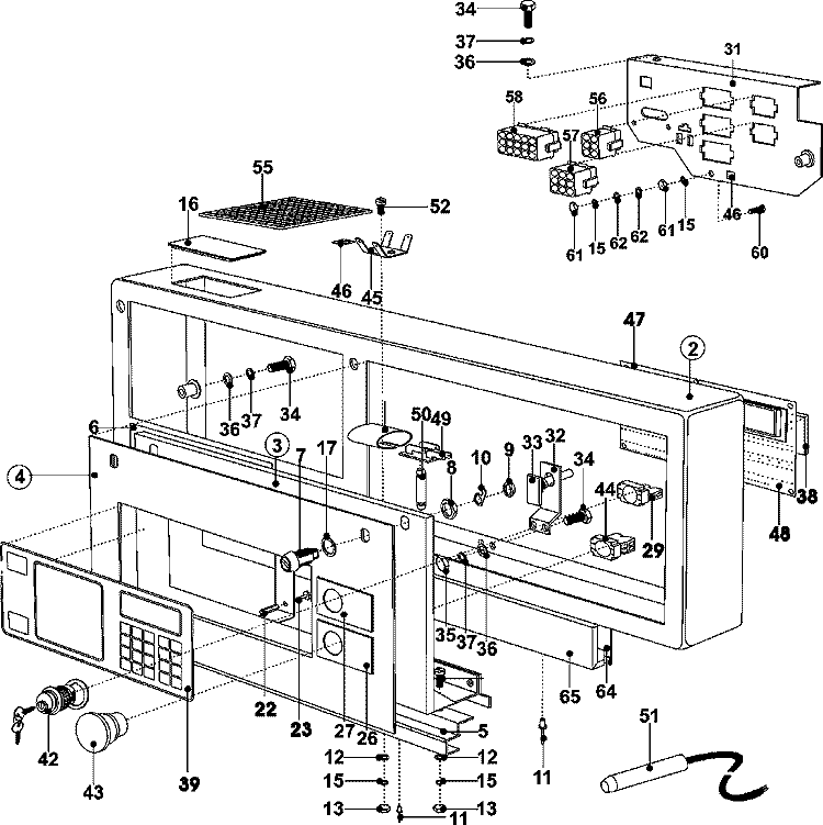 CONTROL PANEL Diagram and Parts List for MFS80PNDVS  Maytag Washer