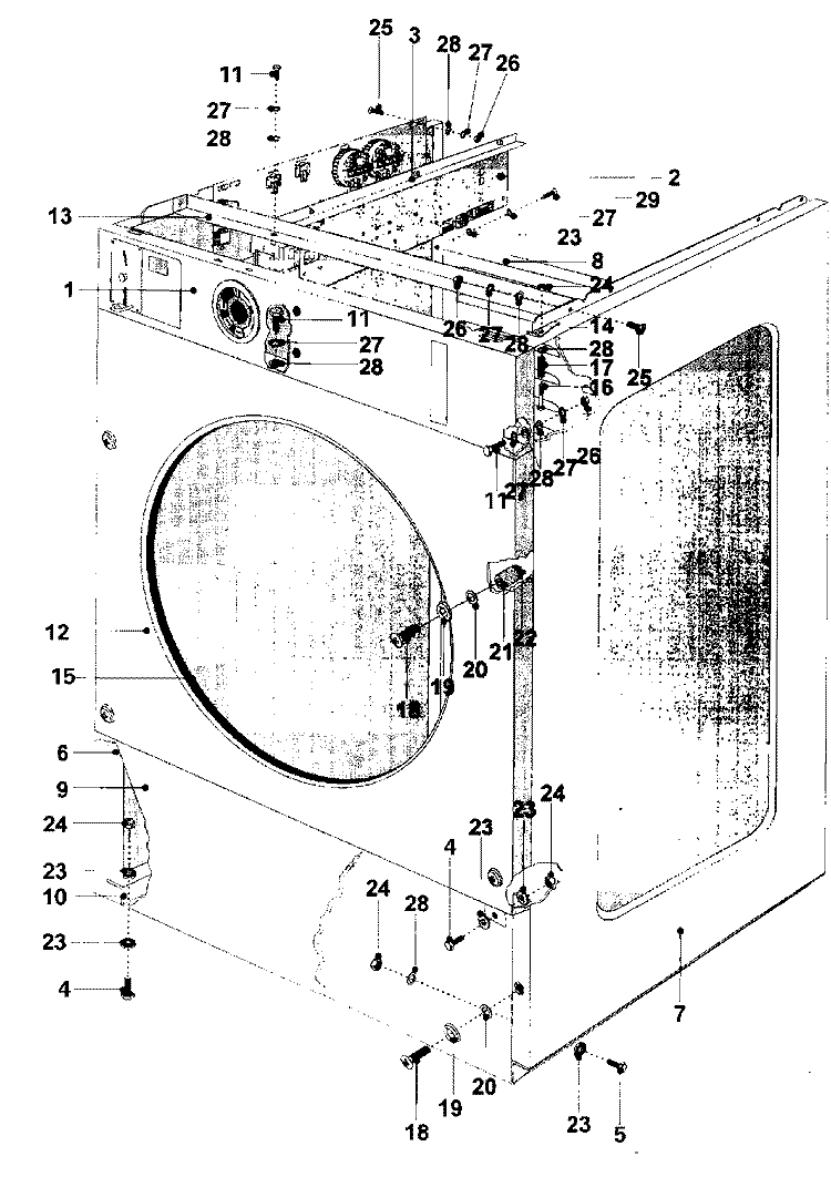 CABINET (SERIES 11) Diagram and Parts List for MFR18PCAAS  Maytag Washer