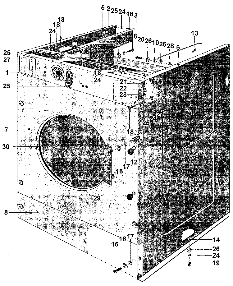 CABINET Diagram and Parts List for MFR80PCAVS  Maytag Washer