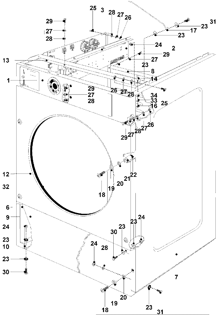 CABINET Diagram and Parts List for MFR18PDAAS  Maytag Washer