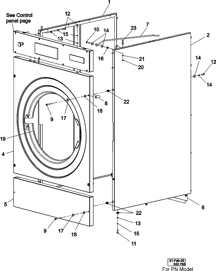 CABINET (PN) Diagram and Parts List for MFR30PNCTS  Maytag Washer
