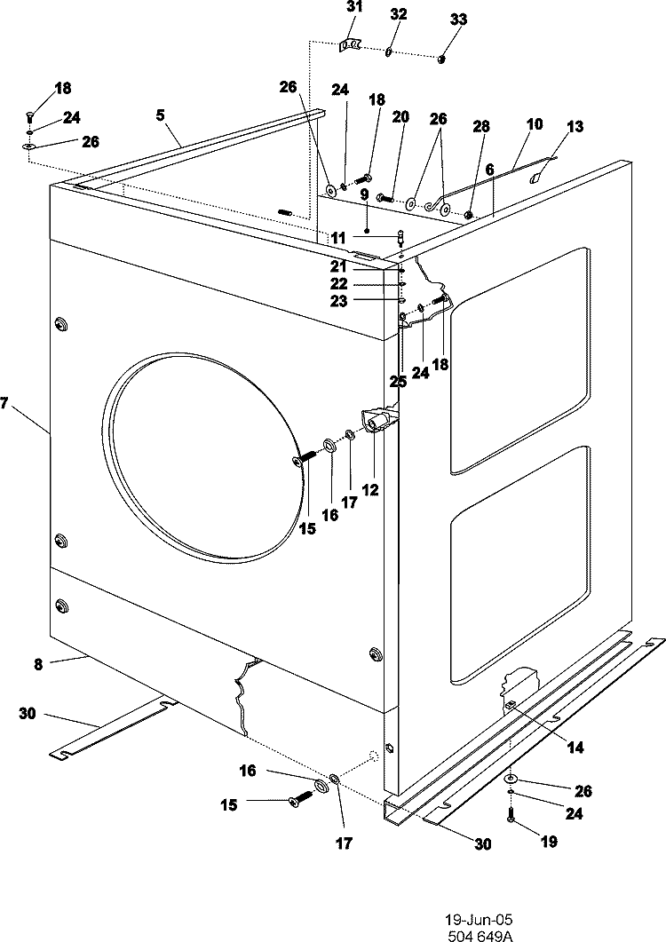 CABINET (PN) Diagram and Parts List for MFR80PNCTS  Maytag Washer