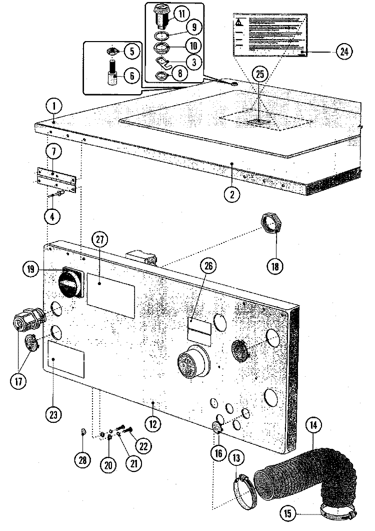 TOP COVER Diagram and Parts List for MFS50PNAVS  Maytag Washer