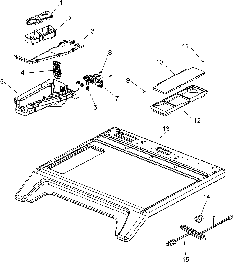 TOP Diagram and Parts List for MAH21PRDWW  Maytag Washer