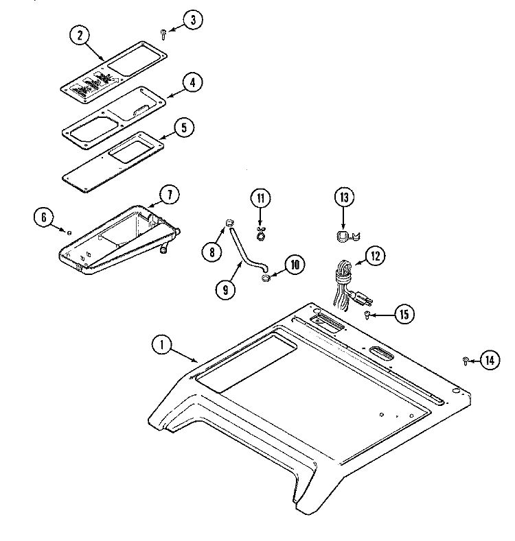 TOP Diagram and Parts List for MAH14PDAAL  Maytag Washer