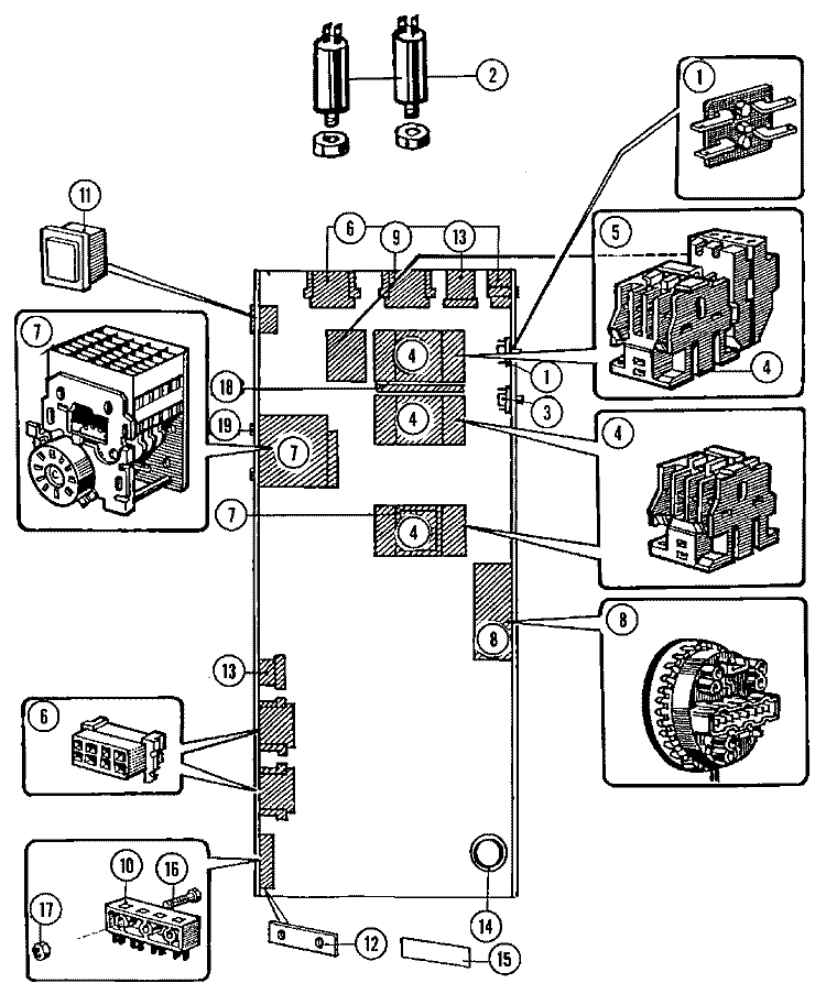 MAIN CONTROL (SERIES 10) Diagram and Parts List for MFR25MCATS  Maytag Washer