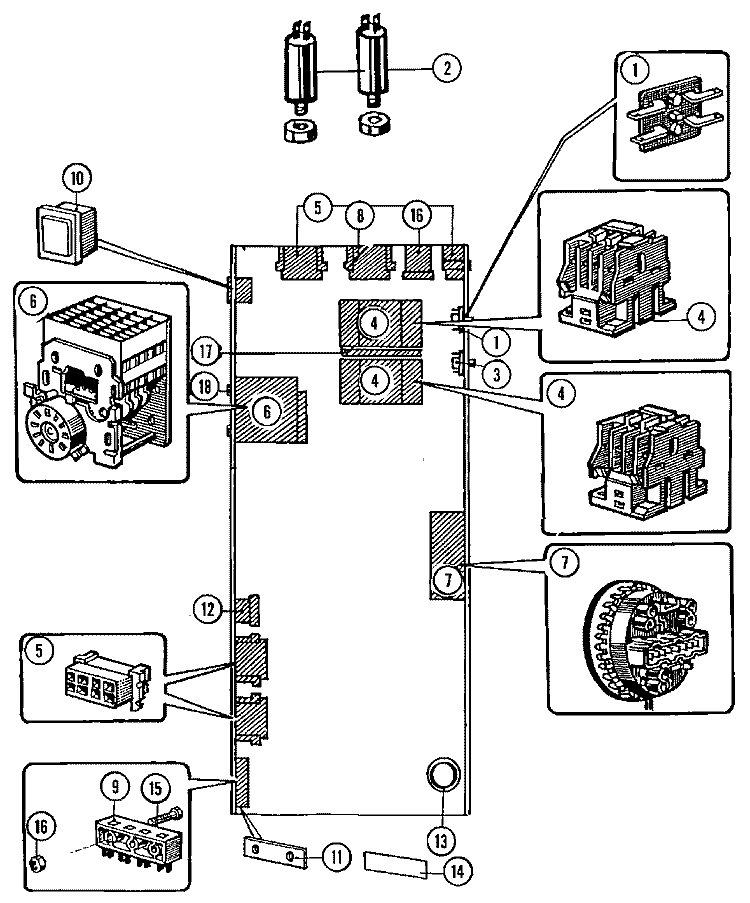 MAIN CONTROL (MC) (SERIES 10) Diagram and Parts List for MFR18PCAAS  Maytag Washer